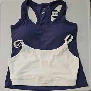 TomboyX Purple and White Sports Bra Intimates
